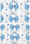 Caikeny Fitted Crib Sheet for Boys Girls Cartoon Bows Baby Crib Sheets Blue