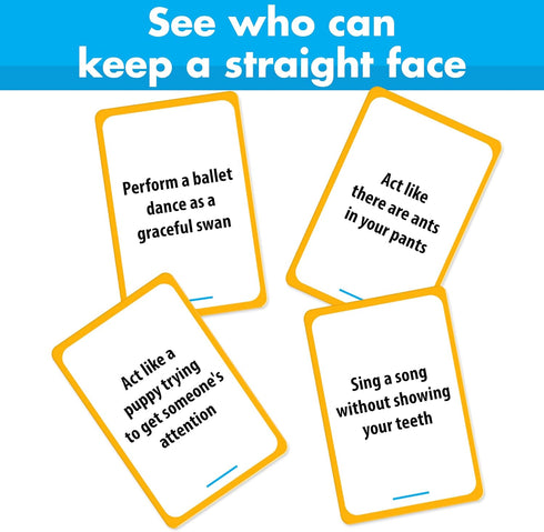 BRAVEBUG You Laugh You Lose Game - Funny Charades Kids Games - Board Games for Kids & Teens - Try Not to Laugh