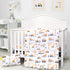 3 Set Set Set Sets JISEN Piece Crib Bedding Soft Baby Crib Bedding Construction Trucks Crib Comforter - Comforter Sheet