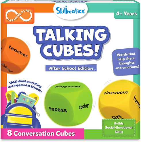 Skillmatics Conversation Cubes for Kids - 8 Foam Cubes for Social-Emotional Learning,