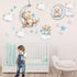 12 78 Yinder Sheet Pcs Bear Highland Cow Wall Decals Cute Highland Cow Sticker Nursery Baby Wall Decor for Kids Girls