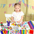 2000 Pcs DIY Arts and Crafts Supplies Kit for Kids, All in 1 Crafting Collage Activity for Toddlers Age 5-9