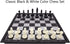 9.8" Magnetic Travel Chess Set, Portable Folding Chess Board for Adults and Kids, Black & White Color