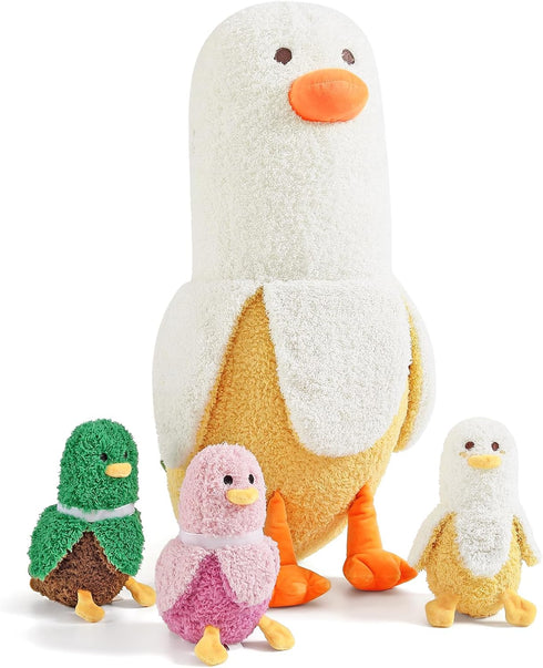 PEACH CAT Banana Duck Plush 1 Mommy 19.7" Banana Duck Stuffed Animal