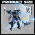 2-in-1 Set, Tenhorses Transformable Mech Building Switch Between Warrior Robot and Fighter Jet Model Kits Without