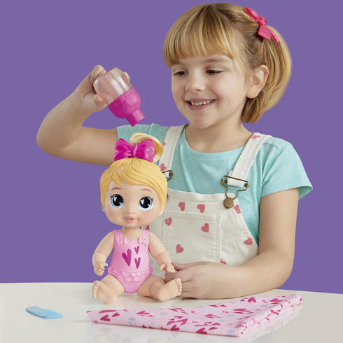 Baby Alive Shampoo Snuggle Harper Hugs, 11 Inch Water Baby Doll Playset, Toys for 3 Year Old Girls & Boys & Up