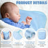 Hahafelt 12 Pack 20 10 Inch Blue Baby Burp Cloths for Boys and Girls Coral Fleece x Super Soft Burp Cloths with Organza