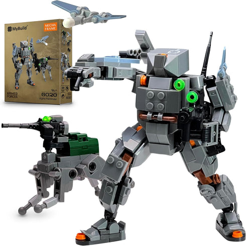 MyBuild Armed Forces Alpha Pathfinder 6020 Recon Tactical Mech with Scout Drone