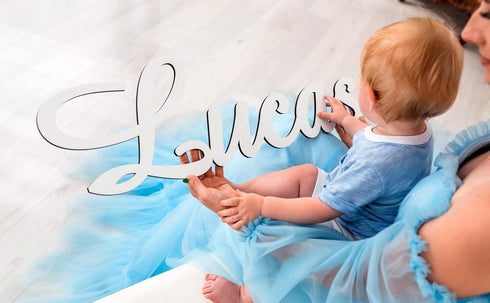 Custom Wooden Name Sign for Nursery - Personalized Wall Decor