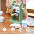 Playset Girl,17pcs Kids Wooden Coffee Maker Toy,Coffee Machine with Grinder,Play Coffee Making Routine,Stimulates