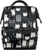 Hsnar Cute Cat Face Waterproof Diaper Bag Backpack Large Capacity Baby Bag with