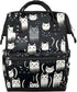 Hsnar Cute Cat Face Waterproof Diaper Bag Backpack Large Capacity Baby Bag with