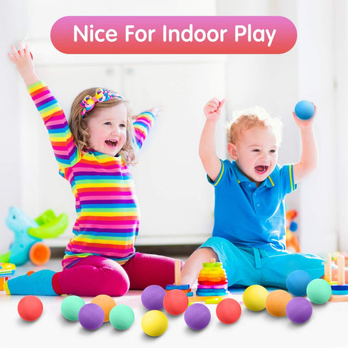 Gejoy 24 Pieces Soft Foam Balls, Lightweight Mini Balls for Safe Indoor Toys, Birthday Party Favors for Boys and Girls