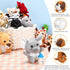 12pcs 3.9 Inch Skylety Mini Safari Stuff Animal Cute Jungle Stuffed Animal Lion Rabbit Owl Hedgehog Monkey Tiger Zebra