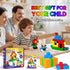 56PCS 3+ (1IN) Annexfun Magnetic Blocks for Toddlers,Magnetic Building Blocks Cubes,Montessori Preschool STEM Sensory