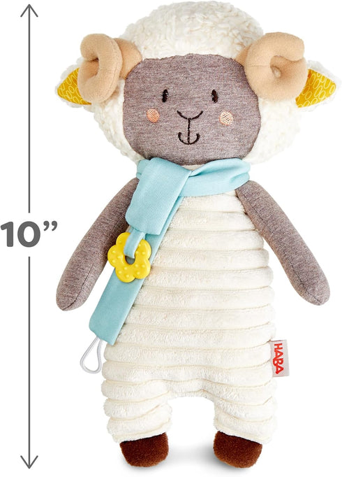 Woolbert Set 0 HABA The Ram Lovey - Stuffed Animals for Babies, Pacifier Clips, Sensory Toys & Baby Teething Toys Ideal