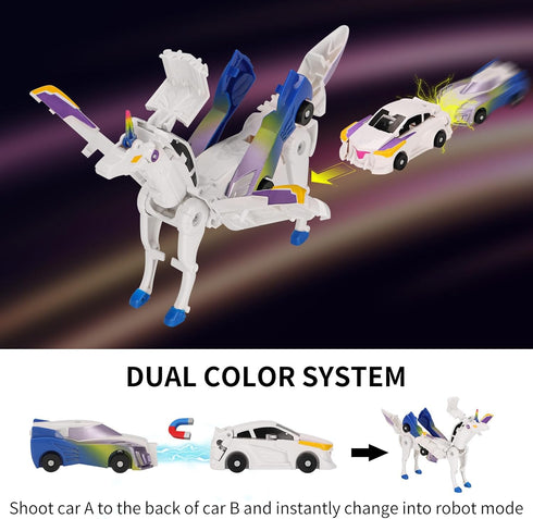 lavekywasa Car Toy transformable Unicorn, Sports car Collision Magic Unicorn, Children's transformable car Robot
