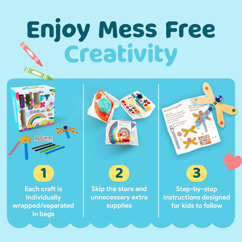 10 4-8, 3 4 5 6 7 8 Mumaloo Craft Box for Kids - Creative Arts and Crafts for Kids Ages Fun, No Mess Educational