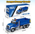 Kids Toys for 3-8 Years Old - 15" Large Dump Truck Toy with Lights & Sounds, Blue Friction Powered Vehicle for Boys &