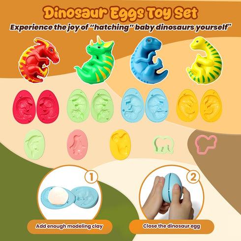 Merimon Sets, Set, Set, 3+ (5 1-73 Dinosaur Color Dough Includes Dino Dentist Play Tyrannosaurus Rex Jungle Dinosaur