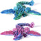 2PCS 3D Printed Dragon with Wings 9" Articulated Dragon Bookshelf Decor for