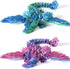 2PCS 3D Printed Dragon with Wings 9" Articulated Dragon Bookshelf Decor for