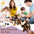Marsjoy 3+ 11.81" 3+ Black Walking Pony Toy Musical Singing Dancing Plush Interactive Walk Along Toy Horse with Leash