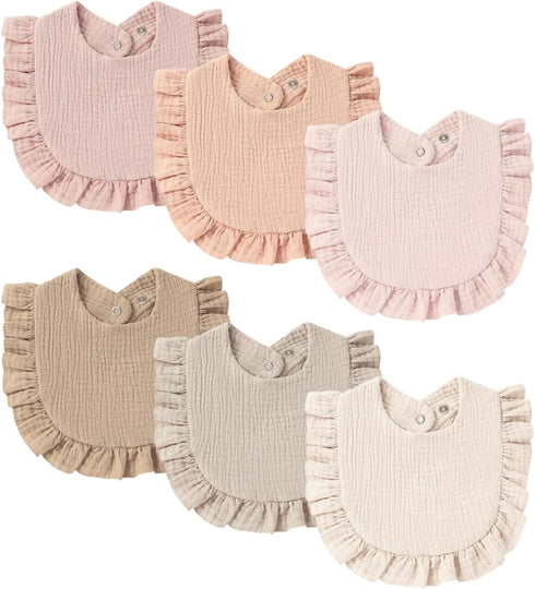 Baby Muslin Bibs Bandana Drool Bibs for Unisex, Soft and Absorbent Cotton Teething Bib for Newborns and Toddlers