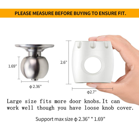 Baby Safety Door Handle Cover, 4 Pack, Reusable Screw Thread Design, Reliable Solution to Prevent Kids from Popping Off