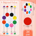 Sets 8 3 3 Inch Set Gift(24 Sets) Watercolor Paint Colors Watercolor with x Gift Painting Canvas Panel Mini Wooden