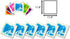 Art3d 1-Pack 11.8" 11.8" Fancy Floor Tile for Kids Room Liquid Encased Floor Tile, x Blue