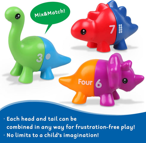 Toddler Dinosaur Montessori Toys for 1-4 Year Olds, Educational Travel Sensory Toys for Boys Girls Birthday Gift