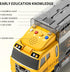 TEMI Toddler Toys for 3-6 Years Old Boys, Die-cast Construction Car Carrier Vehicle Toy Set with Play Mat