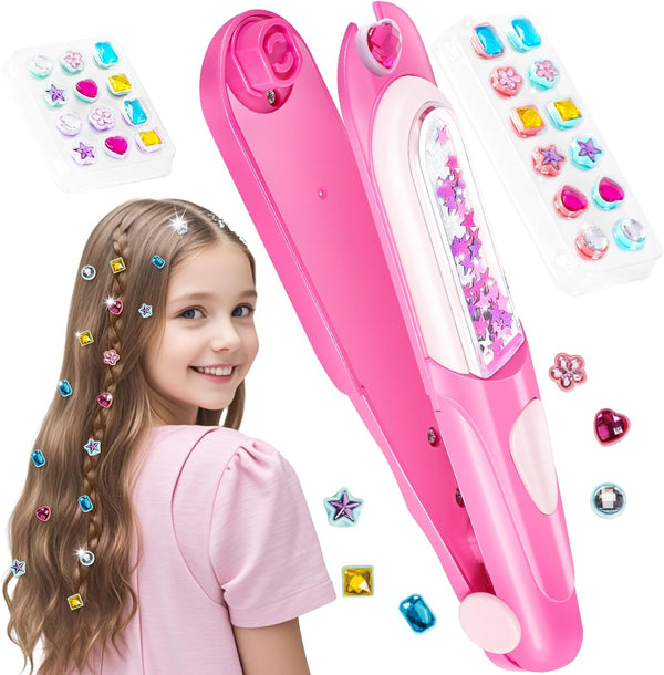 Yoloflix Hair Gem Stamper Kit,Bling Hair Jewels for Girls, Hair Styling Tool