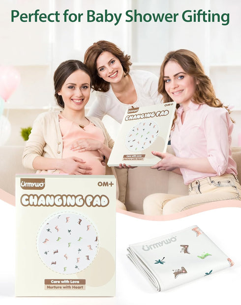 Baby Portable Diaper Changing Pad - Waterproof & Wipeable Changing Mat with PU Leather - Soft Comfortable - Foldable