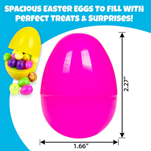 150 Pack Giraffe Fillable Easter Eggs Bulk Multi Color Empty Plastic Eggs for Kids - Easter Basket Stuffers for Kids