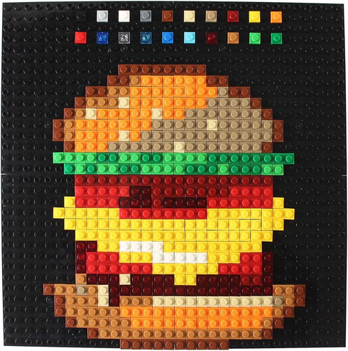 Feleph Basic 1000 Pieces Plate - 1x1 Bricks Creative Pixel Mosaic Art, 20 Colors Parts Building Play Blocks Set
