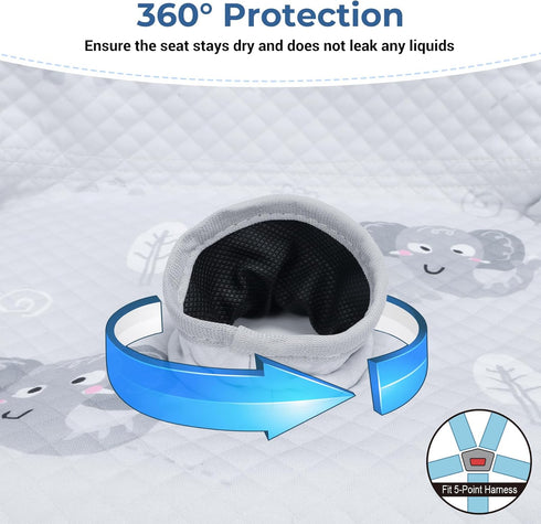 COOLBEBE Car Seat Protector for Potty Training, Dry Waterproof Car Seat Liner Toilet Training for Baby Infant Toddler