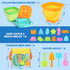 3-10, 3 Pack 24 Dreamon Beach Toys for Kids Collapsible Sand Toys Include Foldable Buckets with Mesh Bag, PCS Beach