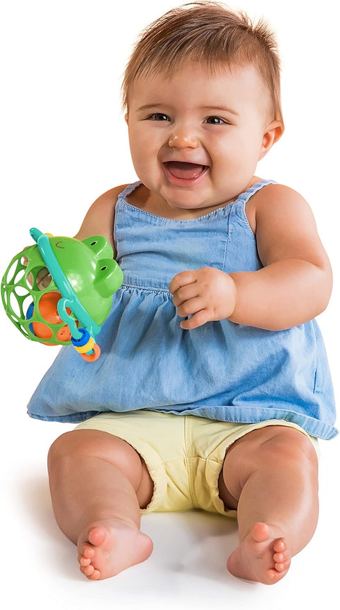 Bright Starts Little Shakers 6pc Gift Set, BPA-Free Easy-Grasp Baby Rattles and Teethers, Unisex, 3 Months+