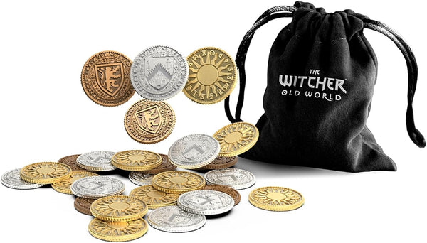 The Witcher Board Game Metal Coins Component Upgrade - Fantasy Adventure Strategy Game for 1-5 Players