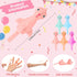Poen 400 3.94" Pcs Slingshot Chicken Party Favors Flying Chicken Stretchy Rubber Flick Chicks Shooting Game Activity