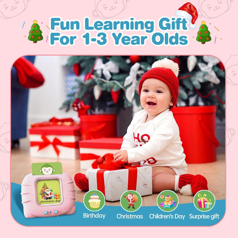 Cards-296 1 2 3 4 Toddler Girls Toys Talking Flash Sight Words, Educational Toys for Year Old, Speech Therapy&Autism