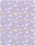 miaozhen 1 Pack 52x28 Cotton Baby Crib Sheets Soft Stretchy Naughty Animal Cow Pastel Purple Toddler Cirb Bedding Cover