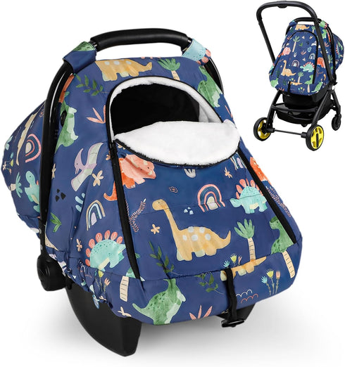 Winter Baby Car Seat Cover for Boys Girls, Warm and Cozy Infant