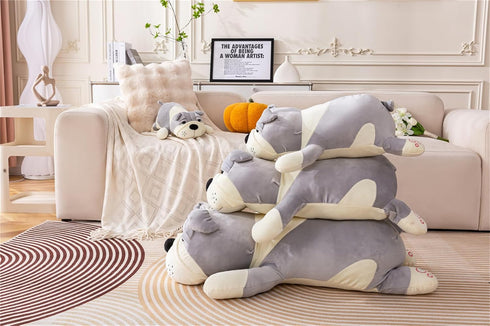 Bulldog Gray Stuffed Animal Plush Hugging Pillow for Boys and Girls, Children's Day Gift, 23.6in/60cm