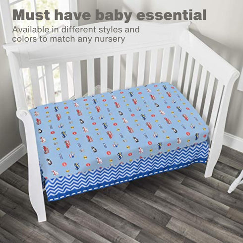2 Pack 100% 28in 52in, Everyday Kids Fitted Boys Crib Sheet, Soft Breathable Microfiber Baby Sheet, Fits Standard Size
