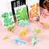 KIMOBER 25Pcs 3D Cartoon Dinosaur Puzzle, DIY Learning Education Jigsaw Toys for Kids