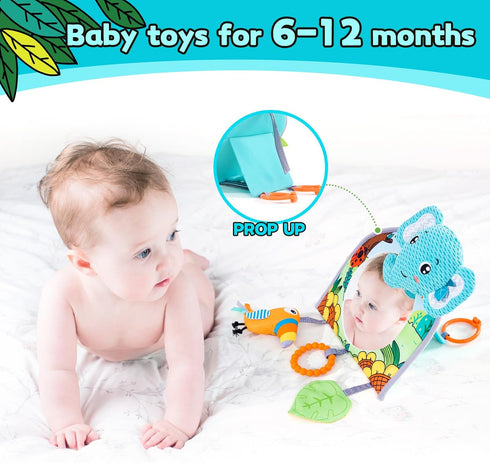 0-6-12-18 Koty Car Seat Toy - Kick and Play Activity Center with Mirror,Teether and Crinkle, Fun Travel Baby Toy