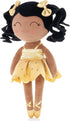 Gloveleya Baby Dolls Soft Snuggly Ballerina Doll - 14-Inch Plush Tanned Ballet Doll with Lace Mesh Dress